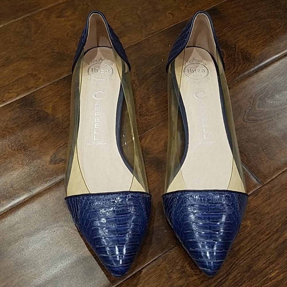 Jeffrey Campbell Scatter Flats Blue Snake